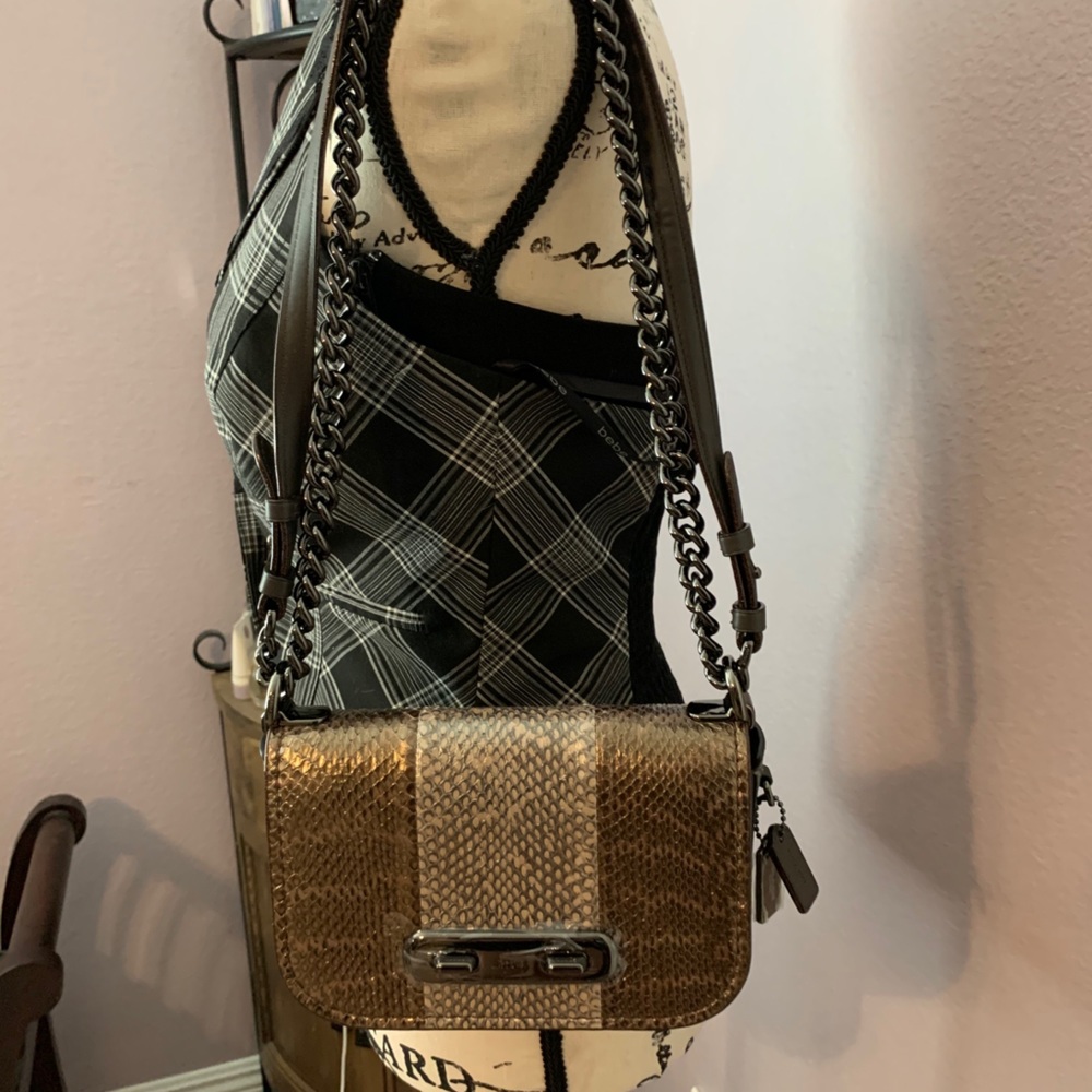 Coach Metallic Snake Swagger 20